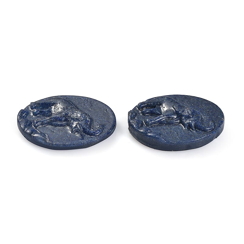 Freshened Lapis Lazuli Set of 2 (Fancy Free Size) 30.19 ctw