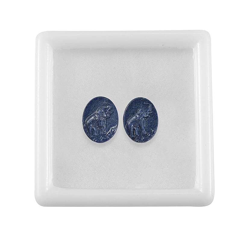 Freshened Lapis Lazuli Set of 2 (Fancy Free Size) 30.19 ctw