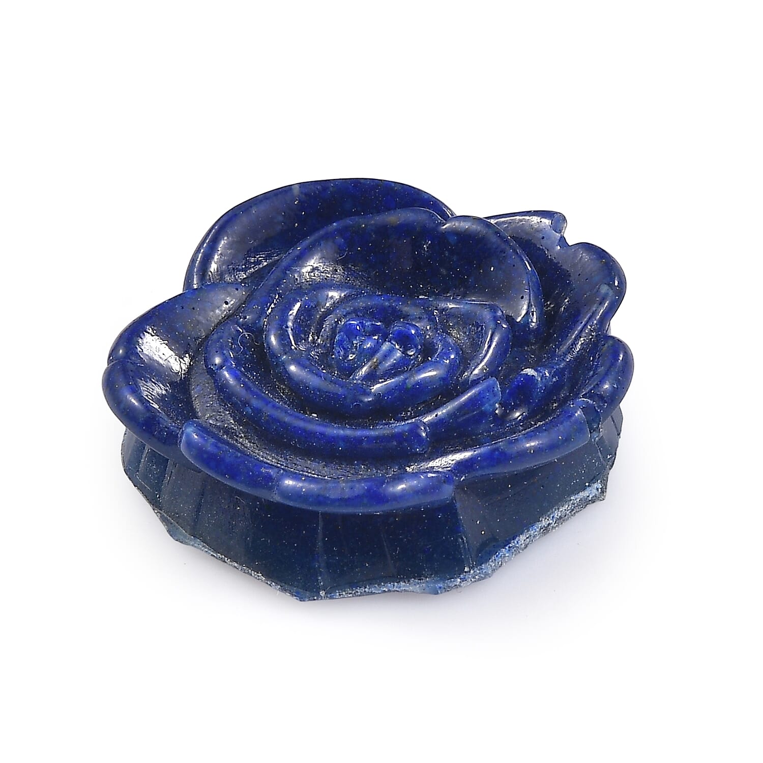 Freshened Lapis Lazuli Carved Rose (Fancy Free) 19.17 ctw