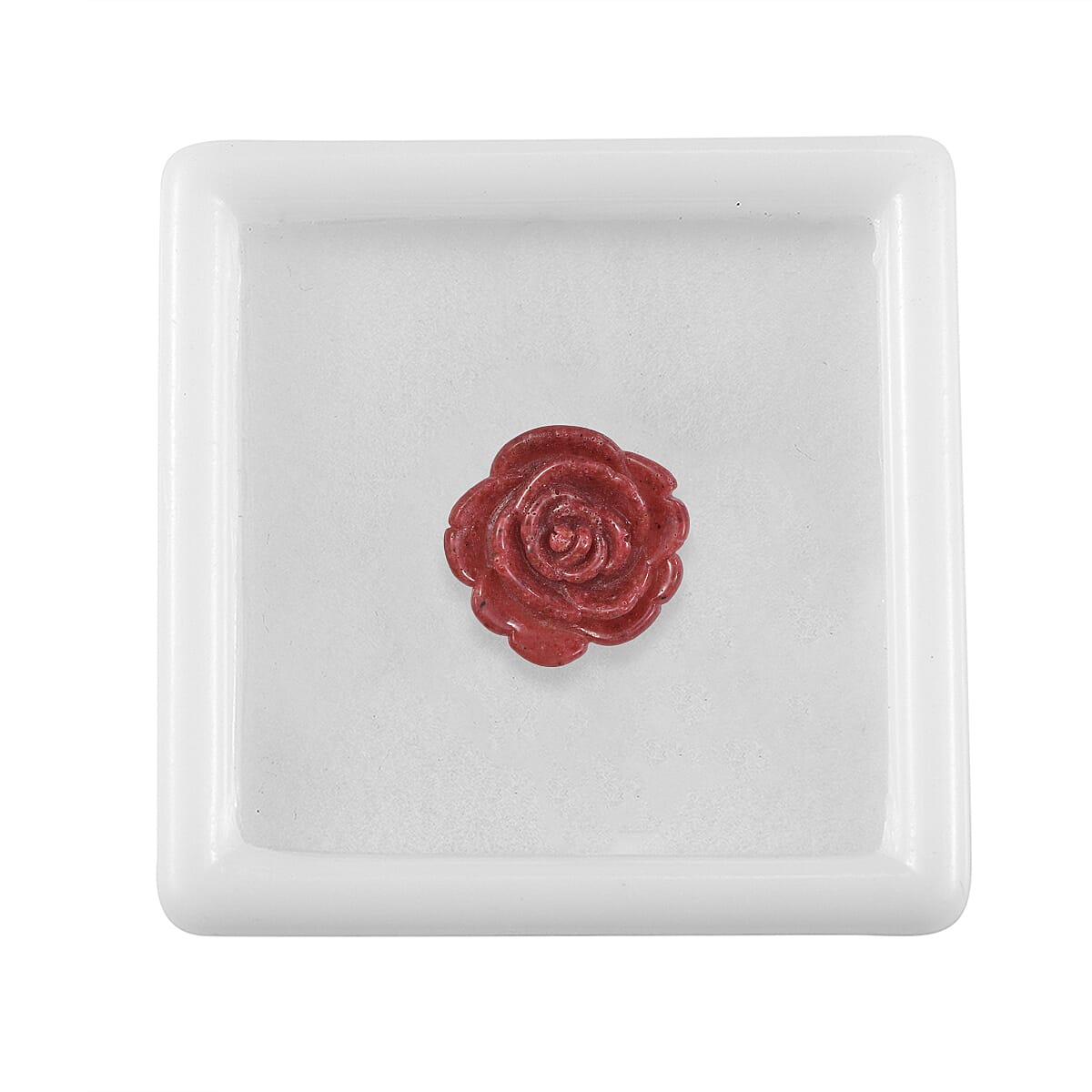 Freshened Thulite Carved Rose (Fancy Free) 19.14 ctw