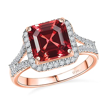 Lab Grown Padparadscha Sapphire / Rose Gold Over Sterling Silver / 12 - Product card gallery slide 1 (10246237978937)