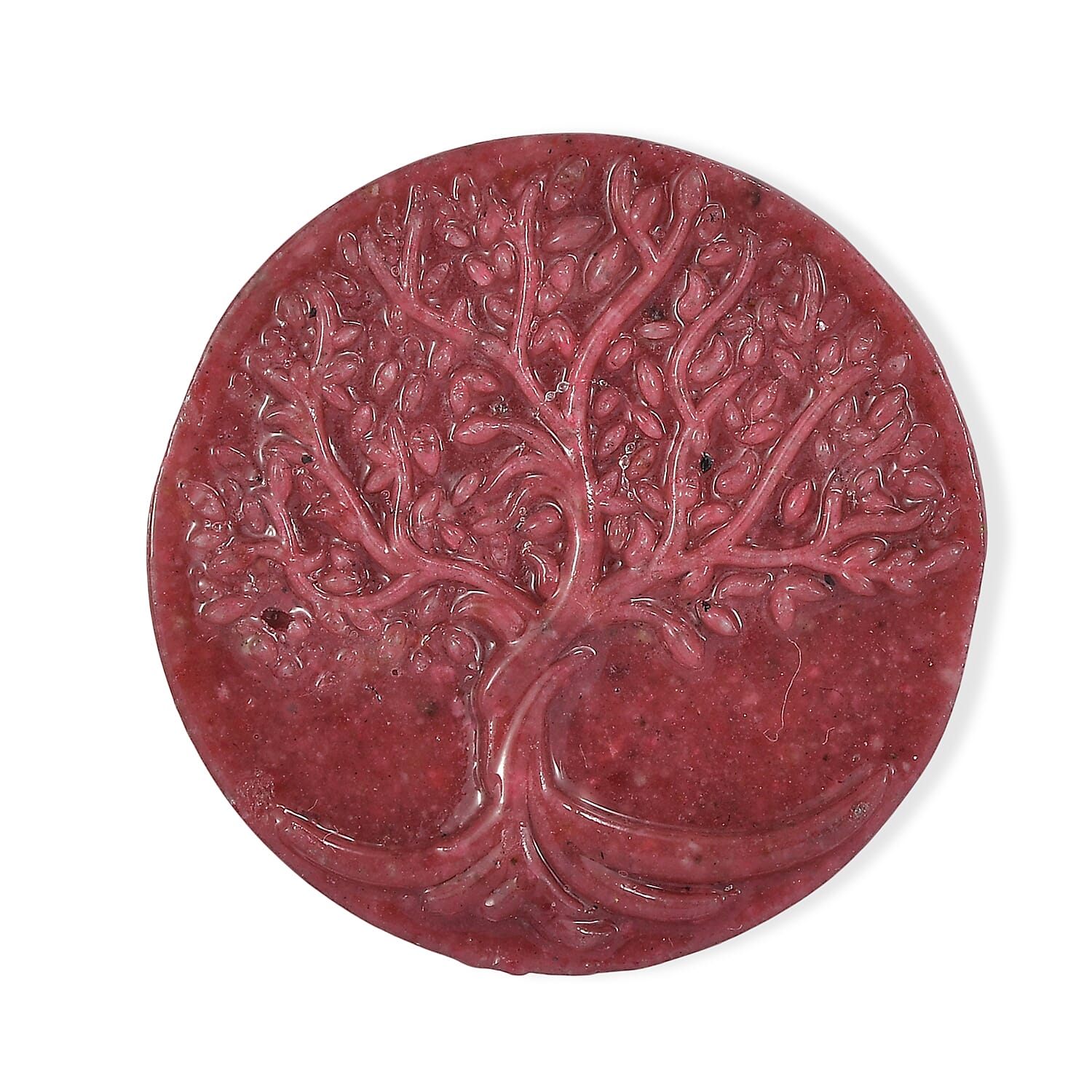 Freshened Thulite Carved Tree of Life (Fancy Free) 30.08 ctw