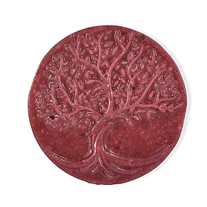 Freshened Thulite Carved Tree of Life (Fancy Free) 30.08 ctw