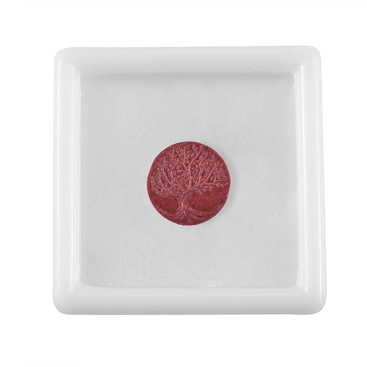 Freshened Thulite Carved Tree of Life (Fancy Free) 30.08 ctw image number 3