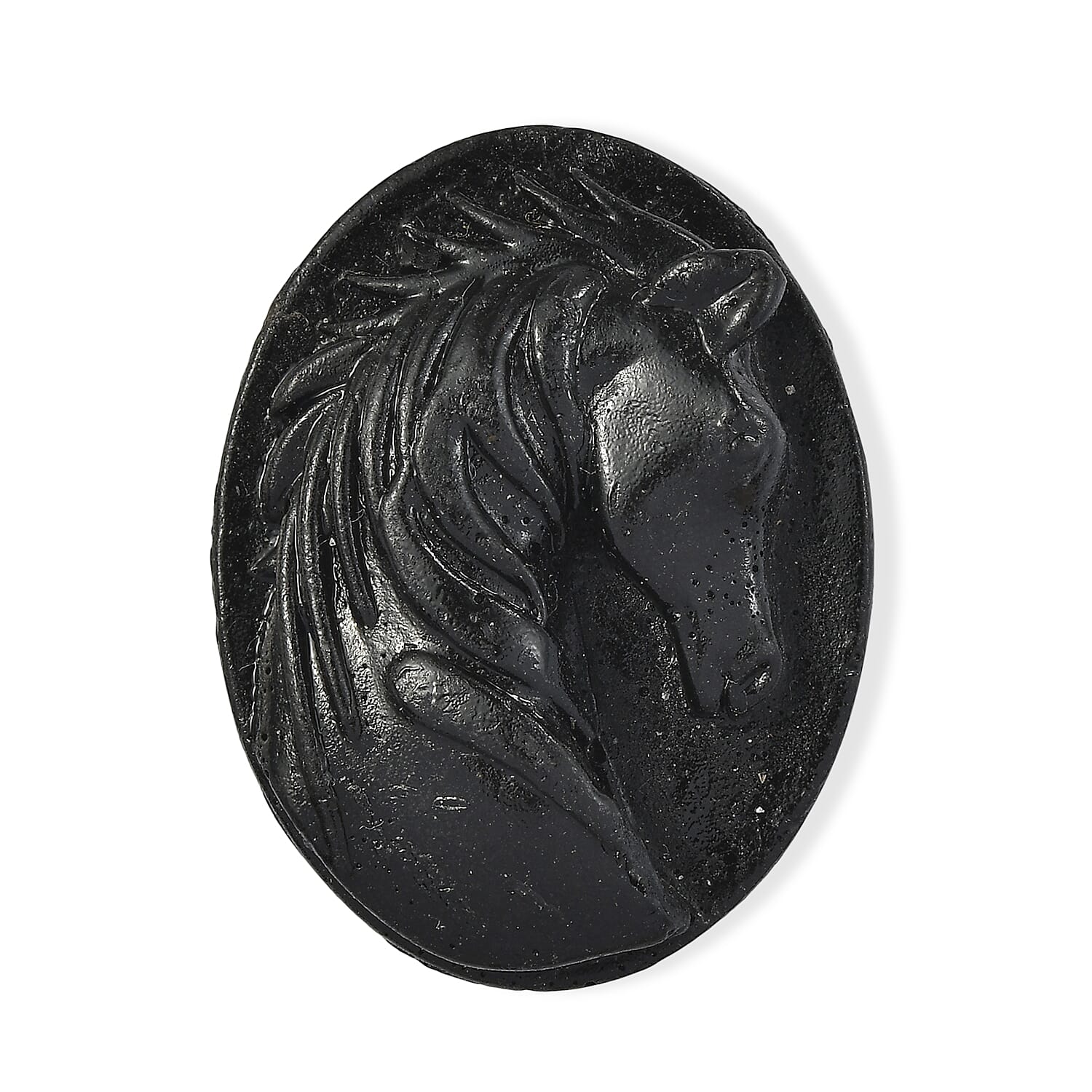 Constituted Silver Shungite Carved Horse (Fancy Free) 23.88 ctw