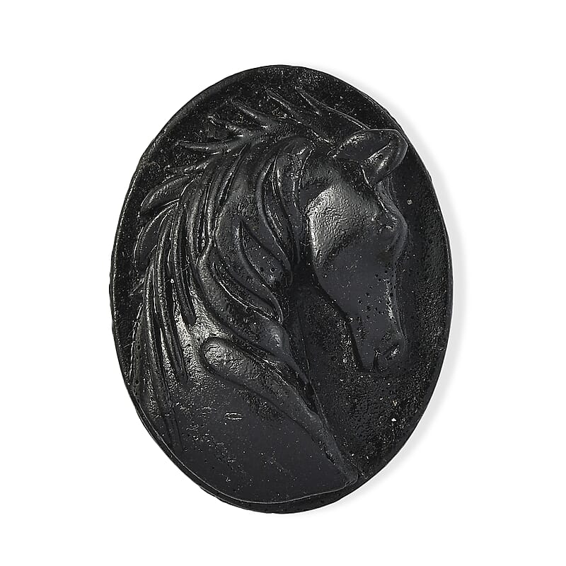 Constituted Silver Shungite Carved Horse (Fancy Free) 23.88 ctw
