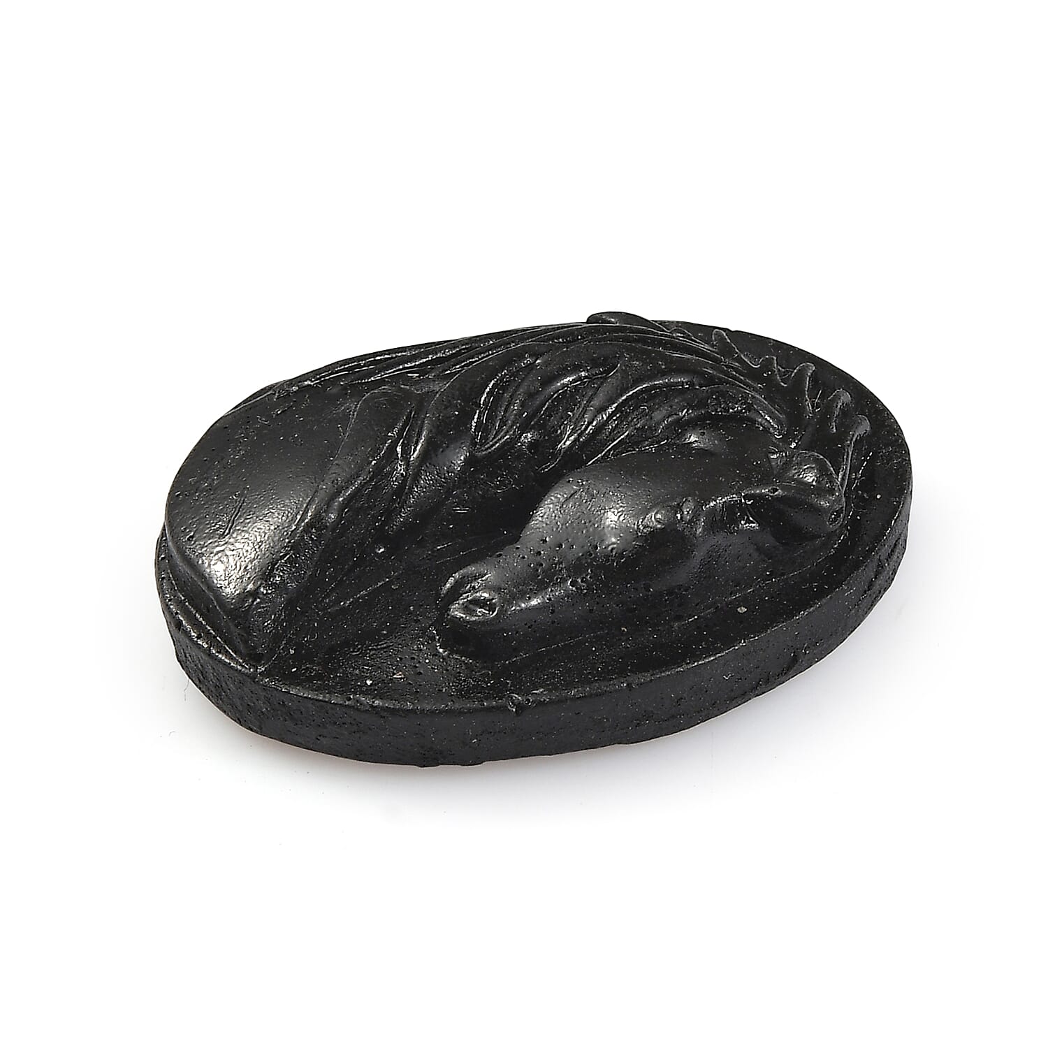 Constituted Silver Shungite Carved Horse (Fancy Free) 23.88 ctw