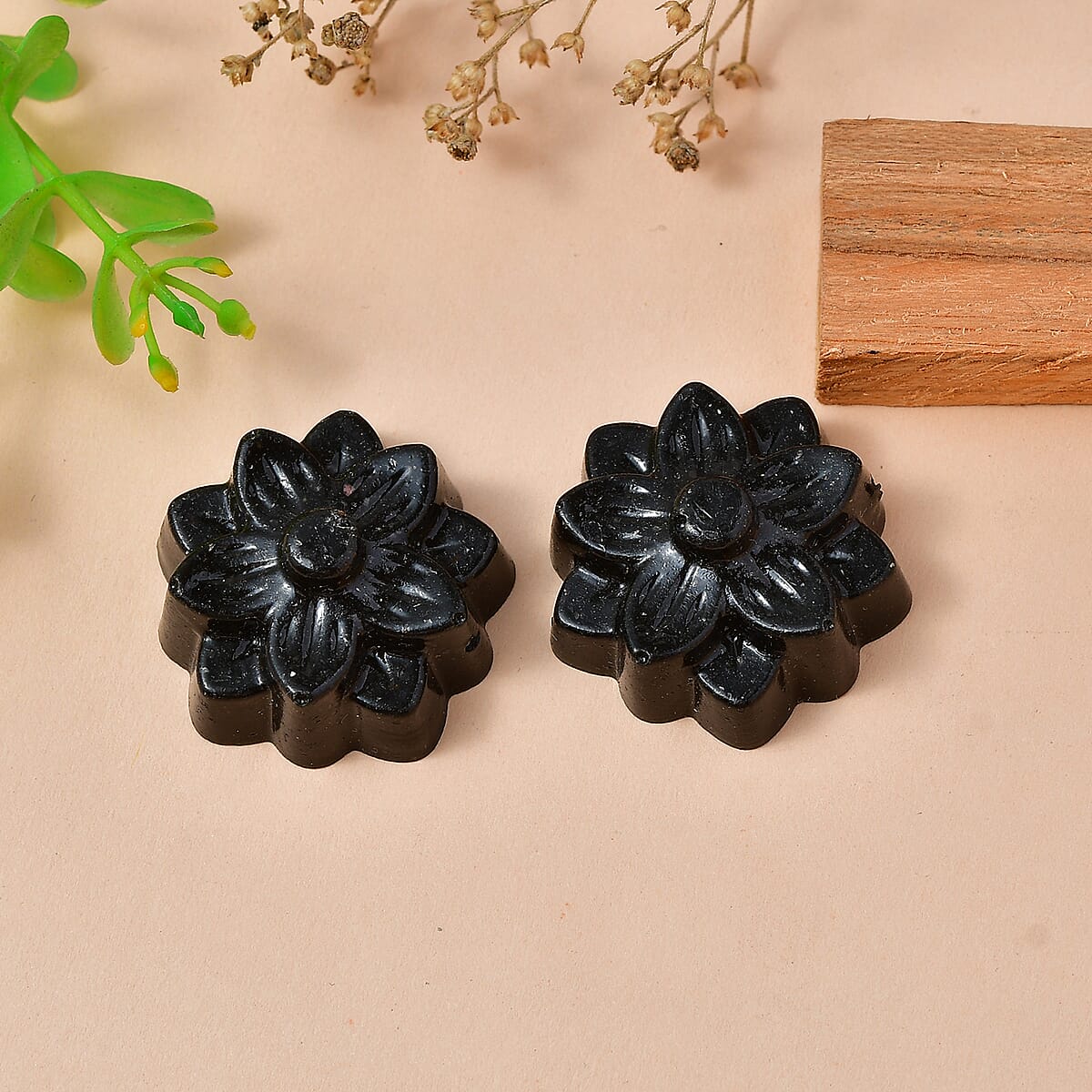 Silver Constituted Shungite Set of 2 (Fancy Free Size) 48.45 ctw image number 1