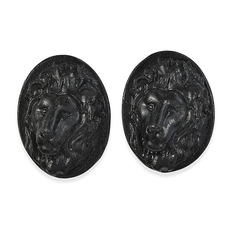 Constituted Silver Shungite Set of 2 (Fancy Free Size) 68.37 ctw