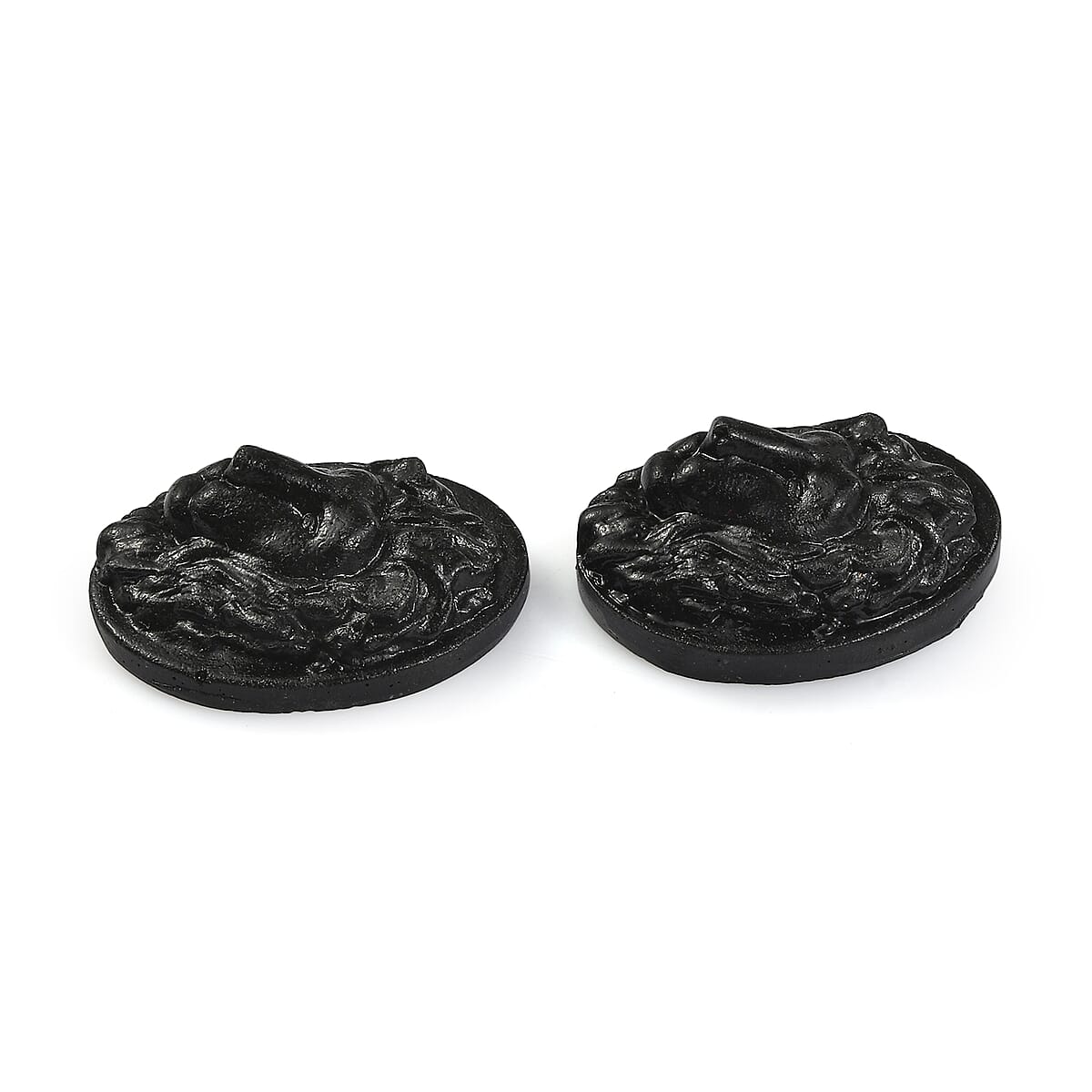Constituted Silver Shungite Set of 2 (Fancy Free Size) 68.37 ctw image number 2
