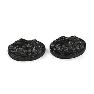 Constituted Silver Shungite Set of 2 (Fancy Free Size) 68.37 ctw