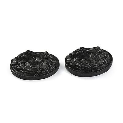 Constituted Silver Shungite Set of 2 (Fancy Free Size) 68.37 ctw