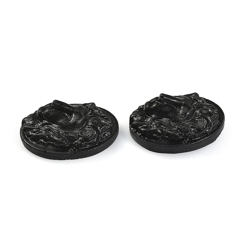 Constituted Silver Shungite Set of 2 (Fancy Free Size) 68.37 ctw