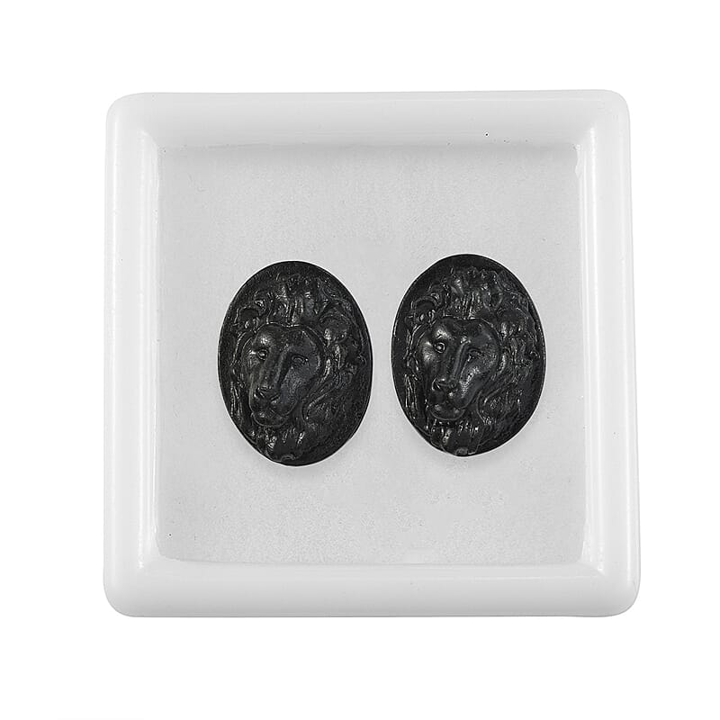 Constituted Silver Shungite Set of 2 (Fancy Free Size) 68.37 ctw