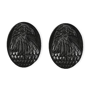 Constituted Silver Shungite Set of 2 (Fancy Free Size) 61.98 ctw
