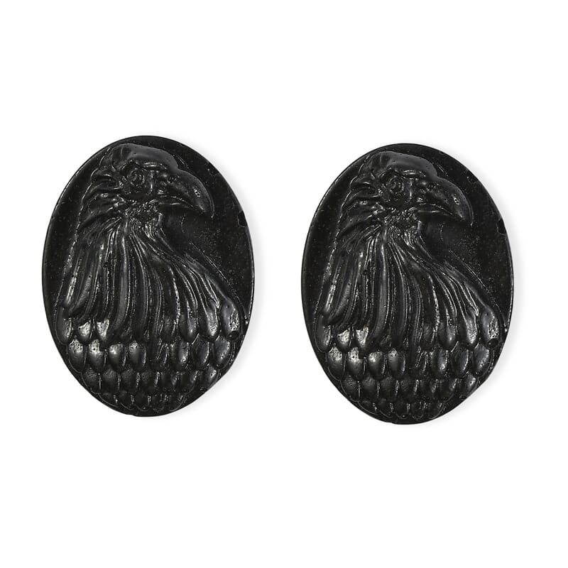 Constituted Silver Shungite Set of 2 (Fancy Free Size) 61.98 ctw