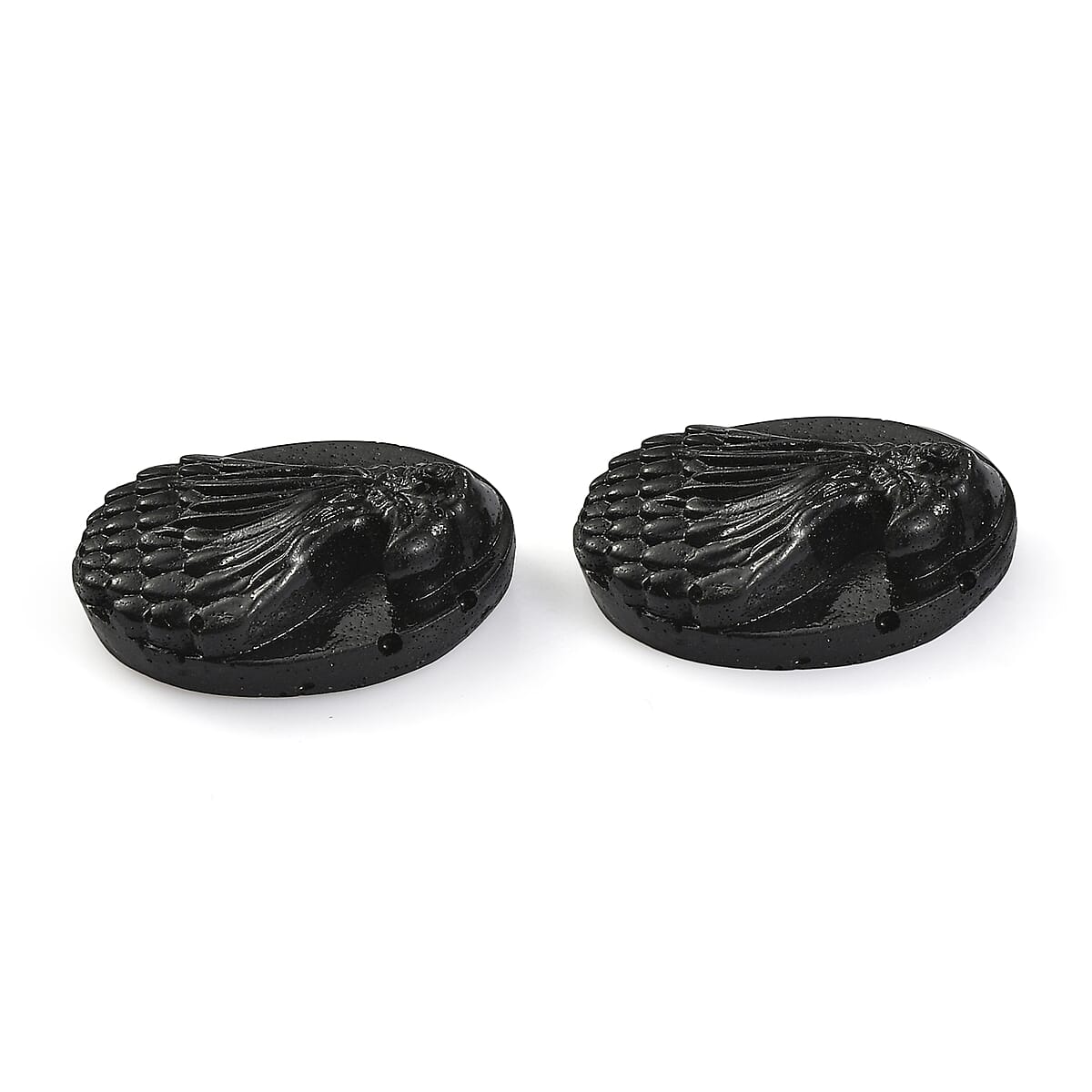 Constituted Silver Shungite Set of 2 (Fancy Free Size) 61.98 ctw image number 2