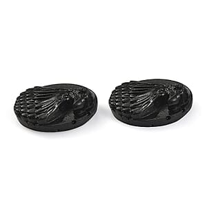 Constituted Silver Shungite Set of 2 (Fancy Free Size) 61.98 ctw