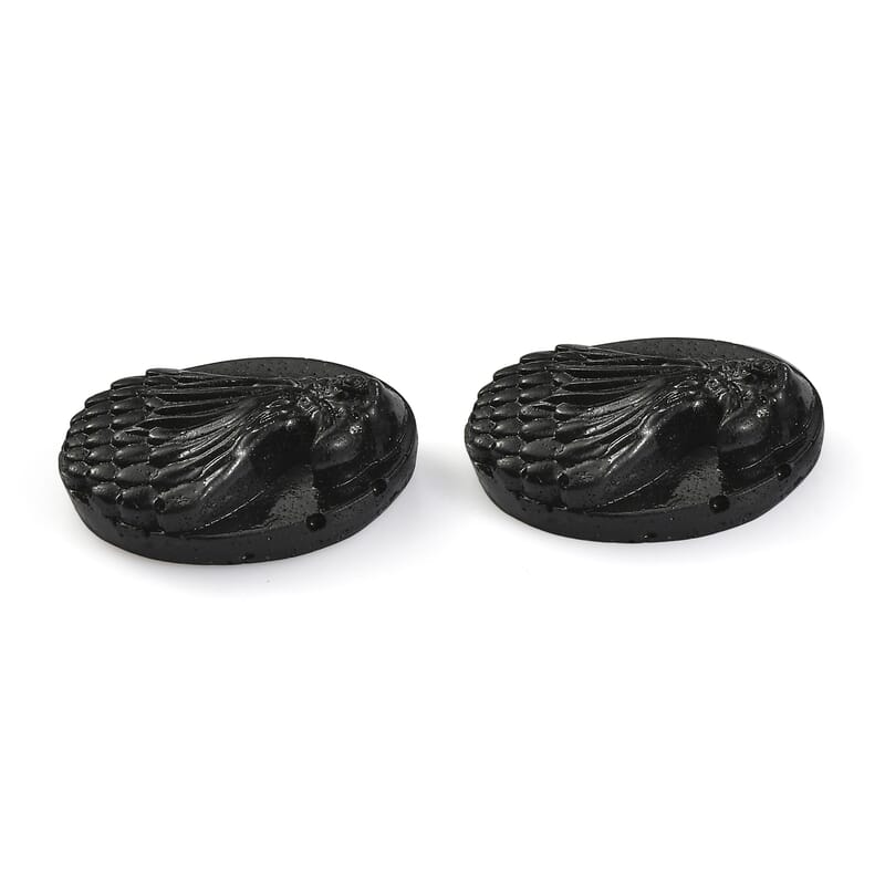 Constituted Silver Shungite Set of 2 (Fancy Free Size) 61.98 ctw