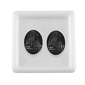 Constituted Silver Shungite Set of 2 (Fancy Free Size) 61.98 ctw