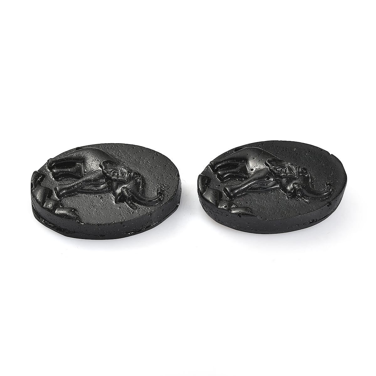 Constituted Silver Shungite Set of 2 (Fancy Free Size) 50.54 ctw image number 2
