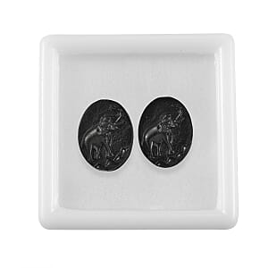 Constituted Silver Shungite Set of 2 (Fancy Free Size) 50.54 ctw