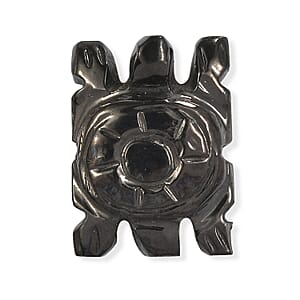 Silver Shungite Carved Turtle (Fancy Free Size) 9.42 ctw