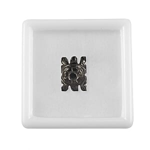 Silver Shungite Carved Turtle (Fancy Free Size) 9.42 ctw