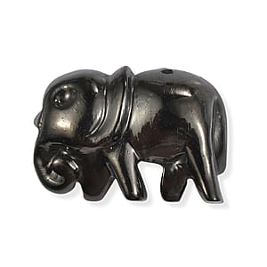 Silver Shungite Carved Elephant (Fancy Free Size) 8.42 ctw