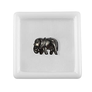 Silver Shungite Carved Elephant (Fancy Free Size) 8.42 ctw