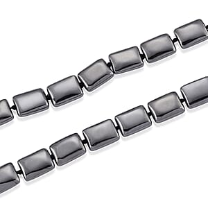 Terahertz 290.00 ctw Cushion Beaded Necklace in Stainless Steel (22-24 Inches)