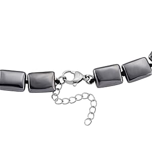 Terahertz 290.00 ctw Cushion Beaded Necklace in Stainless Steel (22-24 Inches)