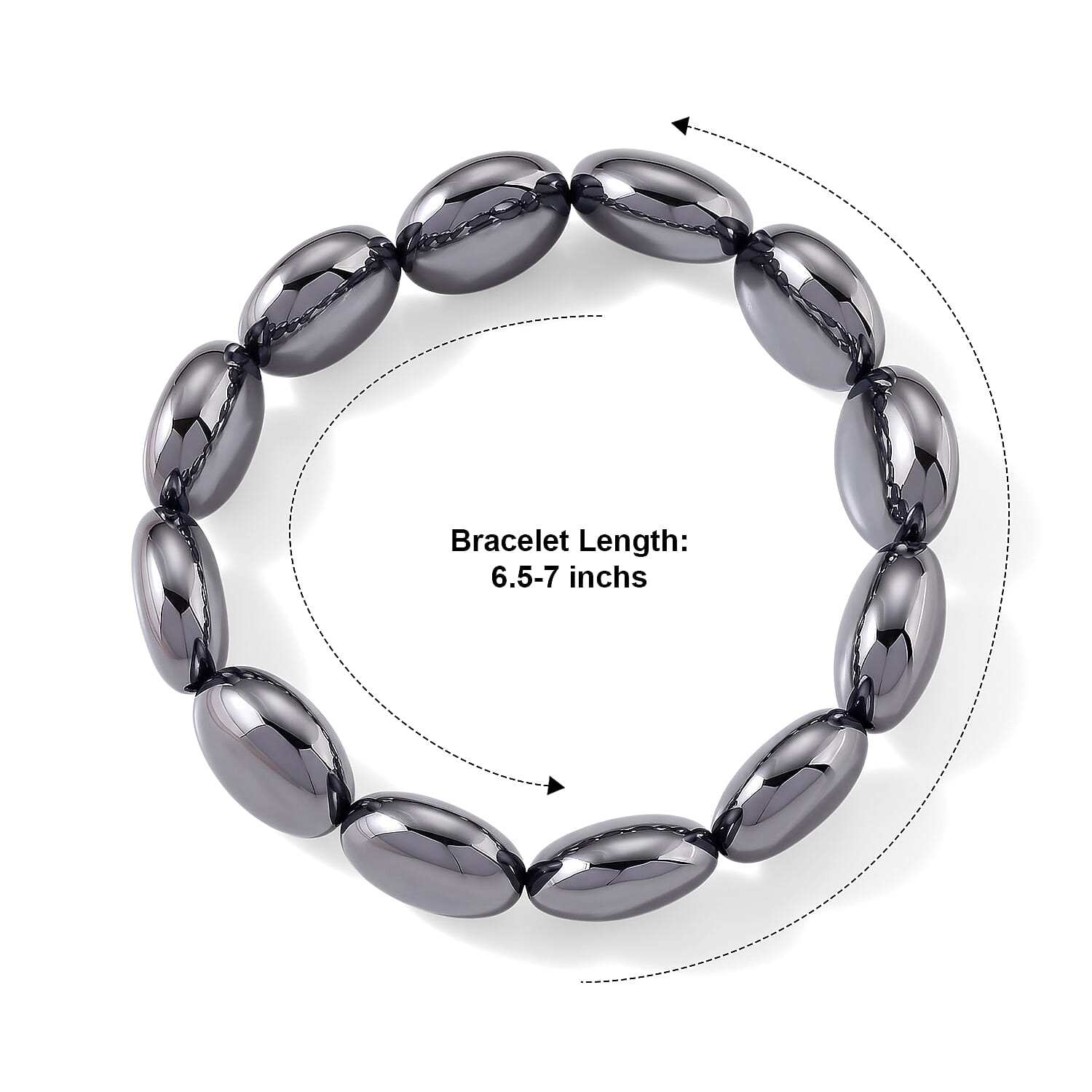 Terahertz 150.00 ctw Coin Beaded Stretch Bracelet