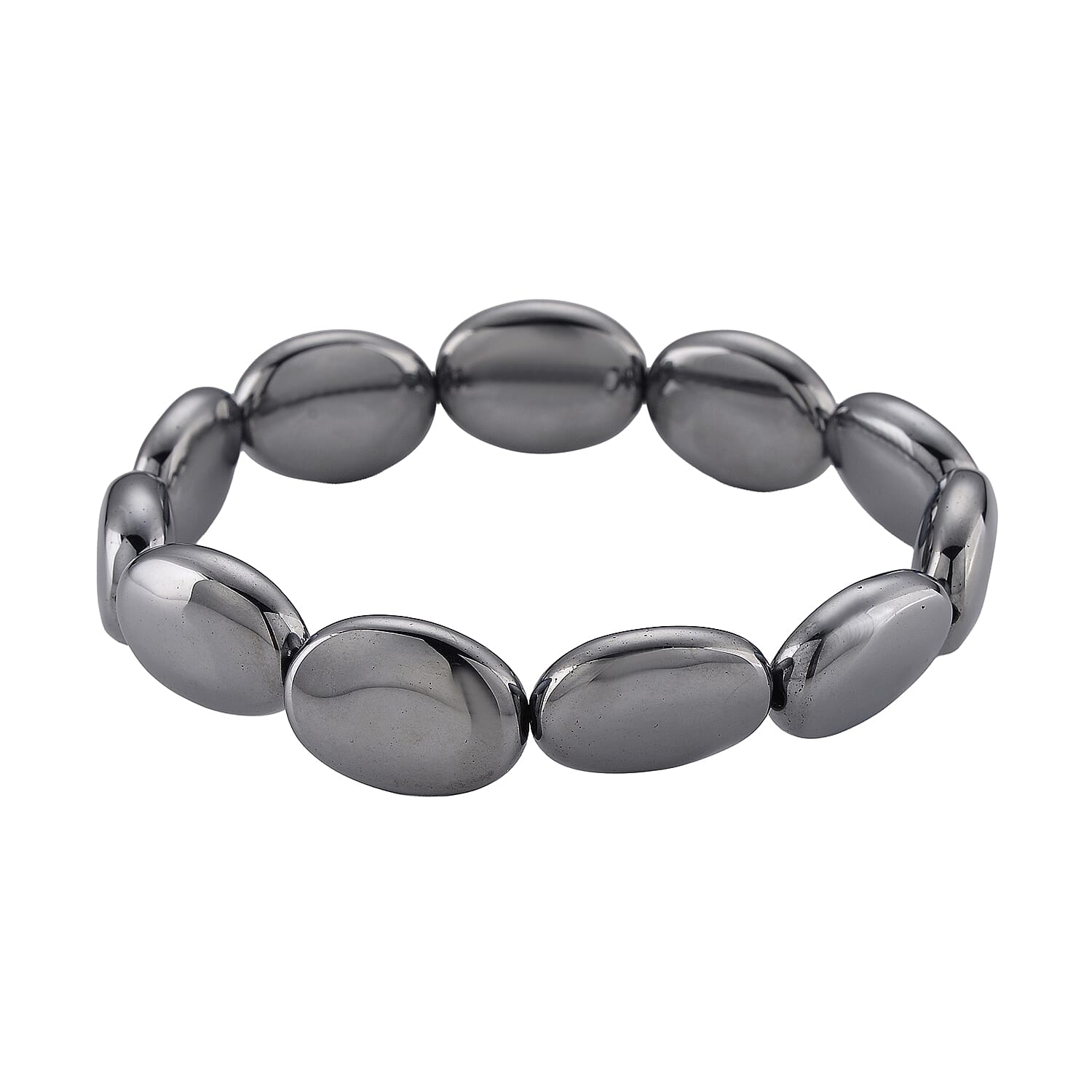 Terahertz 110.00 ctw Oval Beaded Stretch Bracelet