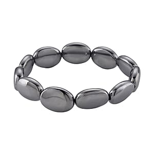 Terahertz 110.00 ctw Oval Beaded Stretch Bracelet