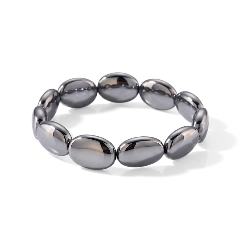 Terahertz 110.00 ctw Oval Beaded Stretch Bracelet