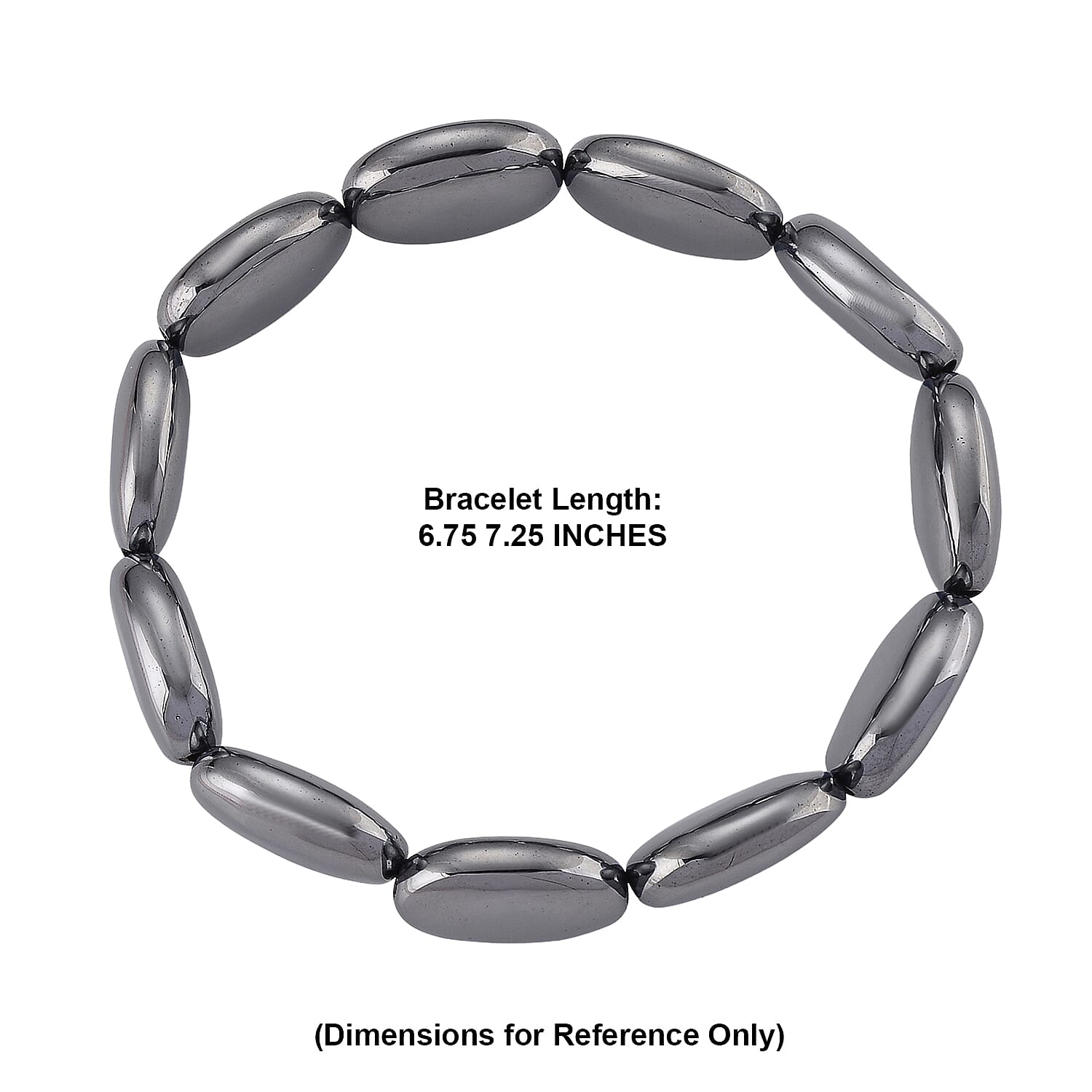 Terahertz 110.00 ctw Oval Beaded Stretch Bracelet
