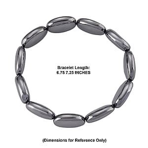 Terahertz 110.00 ctw Oval Beaded Stretch Bracelet