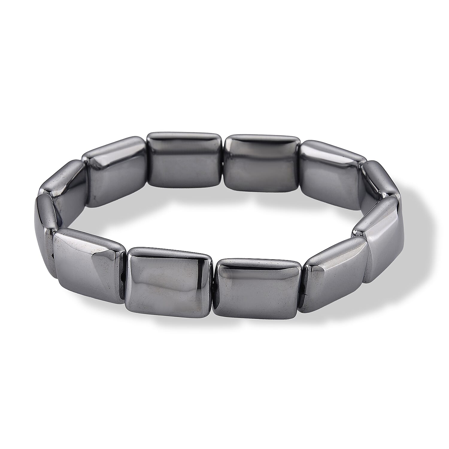 Terahertz 100.00 ctw Cushion Beaded Stretch Bracelet