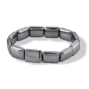 Terahertz 100.00 ctw Cushion Beaded Stretch Bracelet