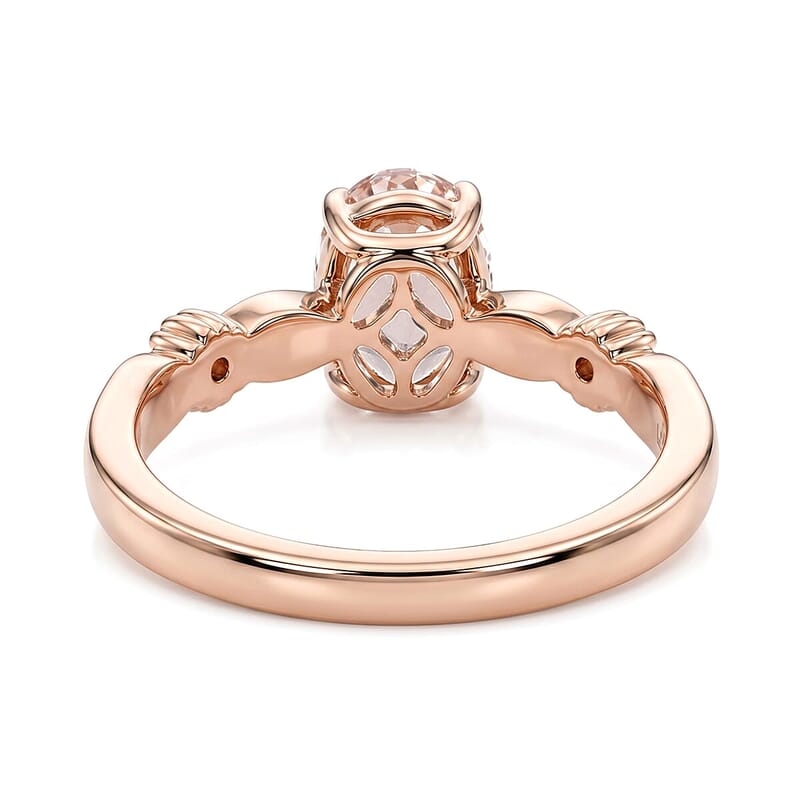 Certified & Appraised AAA Pink Morganite and Luxuriant Lab Grown Diamond G-H SI 1.25 ctw Ring in 10K Rose Gold (Size  5.0)