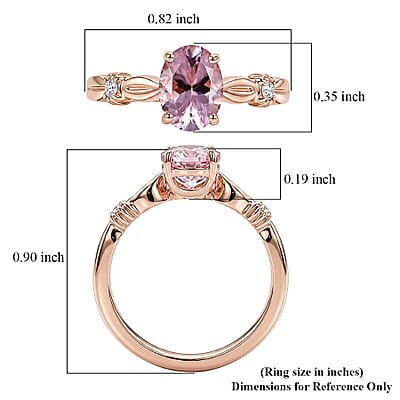 Certified & Appraised AAA Pink Morganite and Luxuriant Lab Grown Diamond G-H SI 1.25 ctw Ring in 10K Rose Gold (Size  5.0)