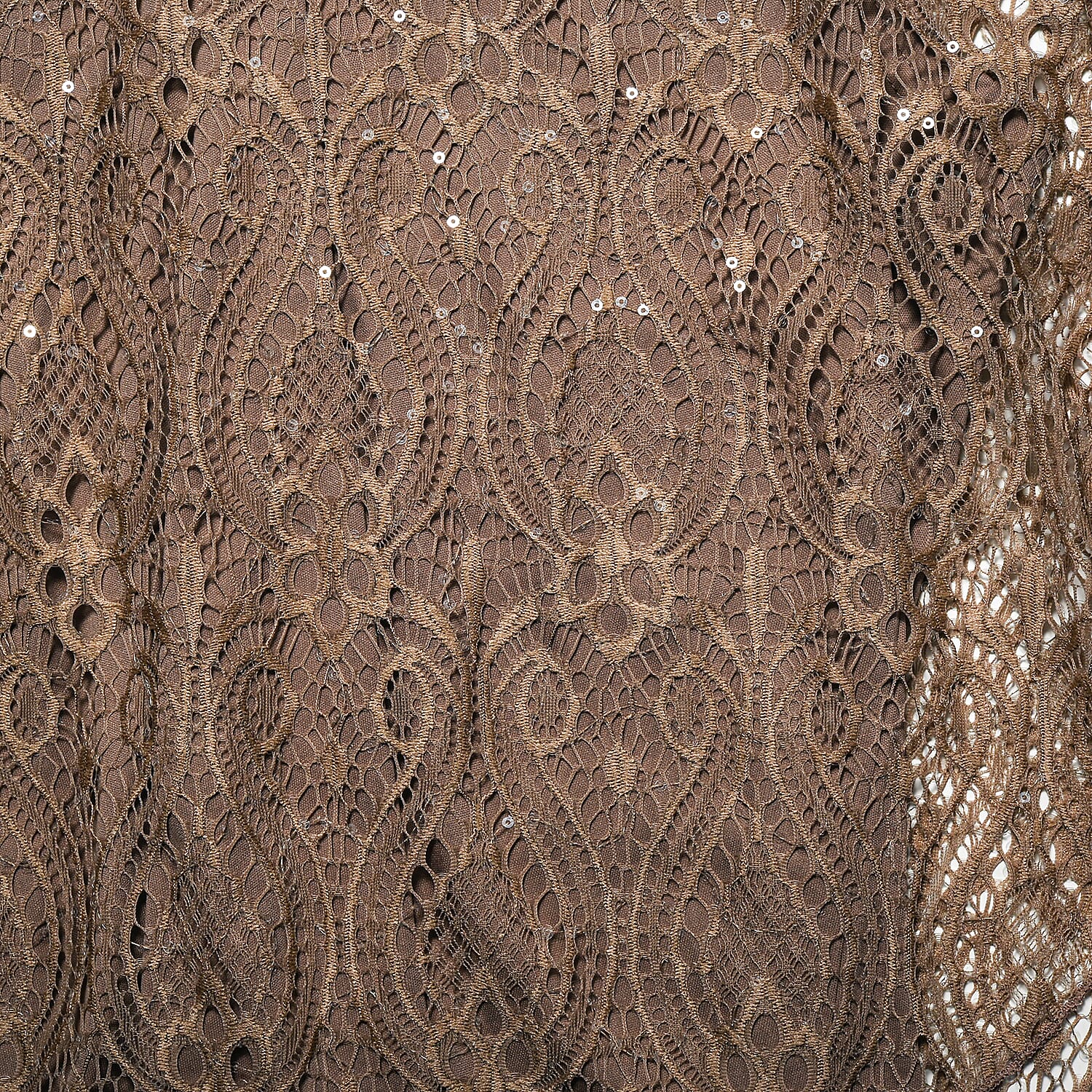 Brittany Black Mocha Lace Capelet Top - 2X