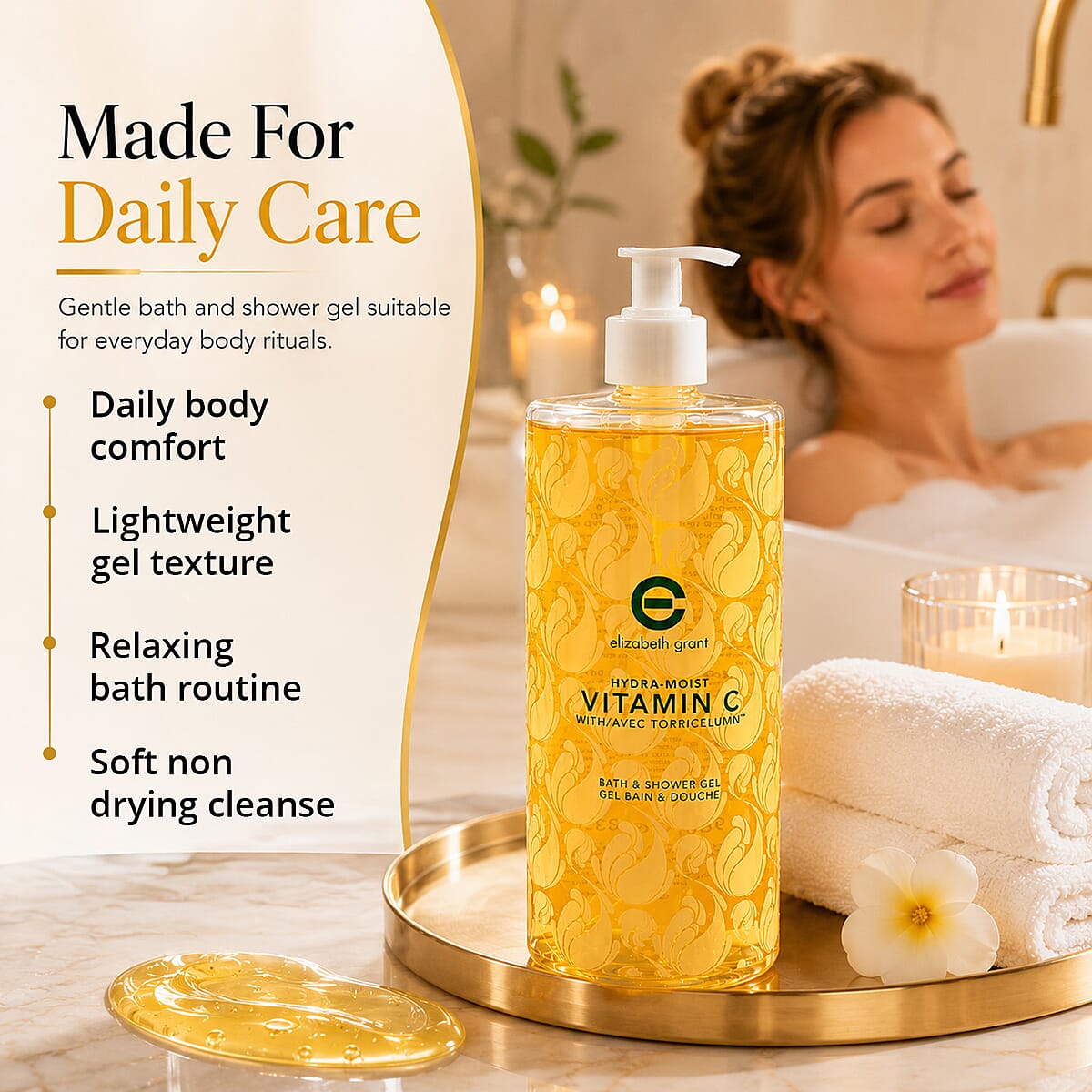 Elizabeth Grant Hydra-Moist Vitamin C with Torricelumn Bath & Shower Gel (33.1oz) image number 1