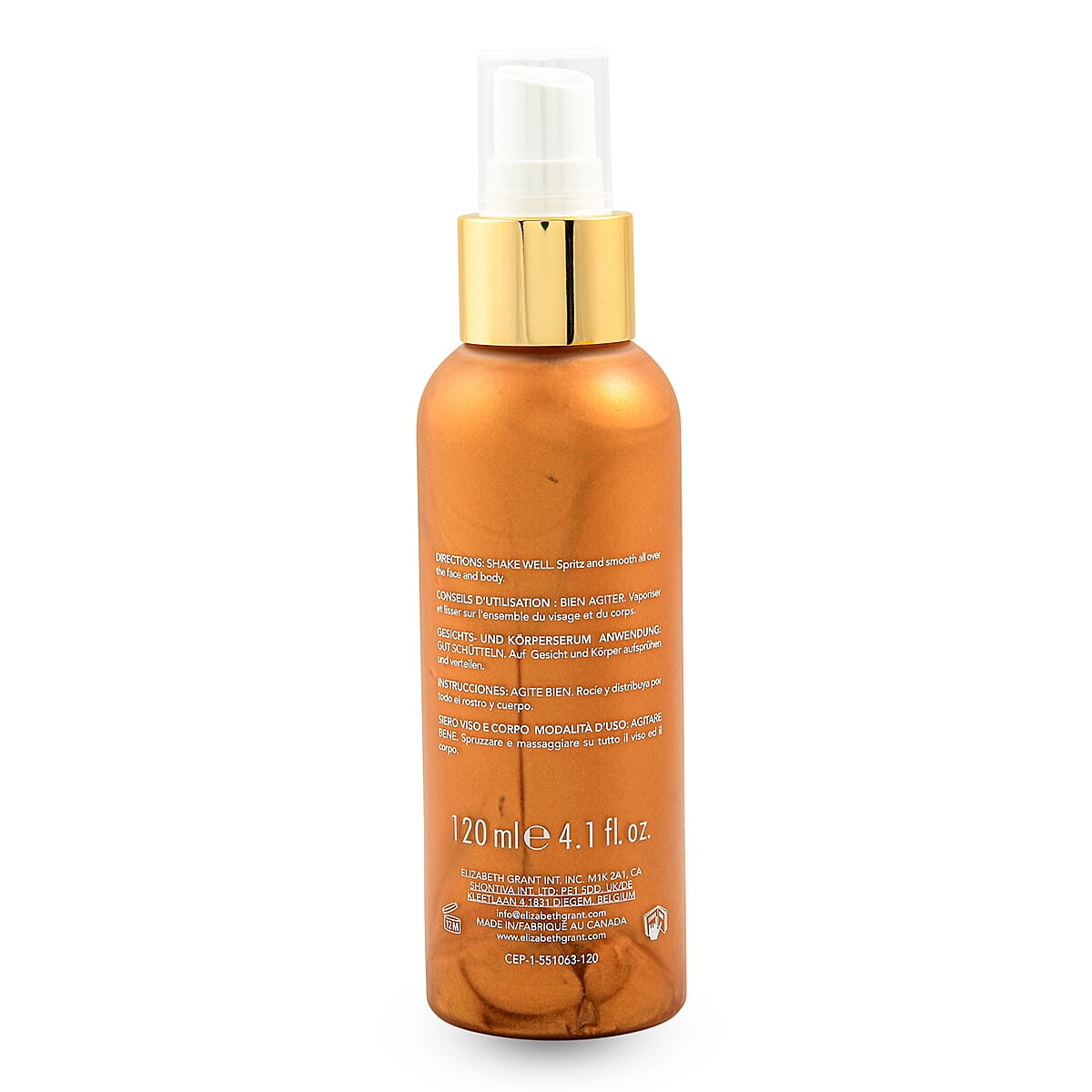 Elizabeth Grant Vitamin C Hydra-Moist Gold C with Torricelumn Shimmering Body Elixir (4.1oz) image number 1