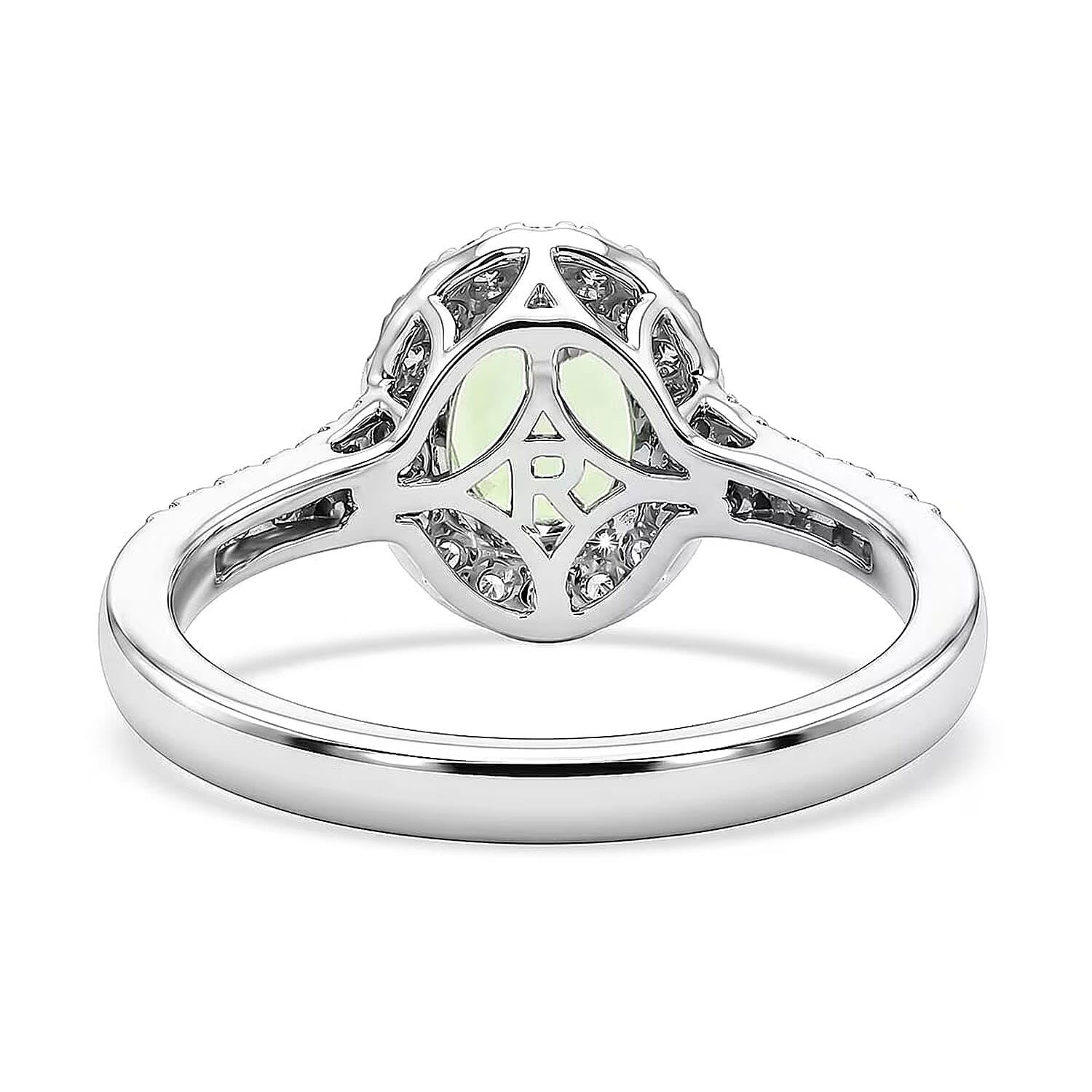 Certified & Appraised Rhapsody 950 Platinum AAAA Arquiana Mint Tourmaline, Diamond (E-F, VS) Ring (Size 6.0) (5.9 g) 1.56 ctw