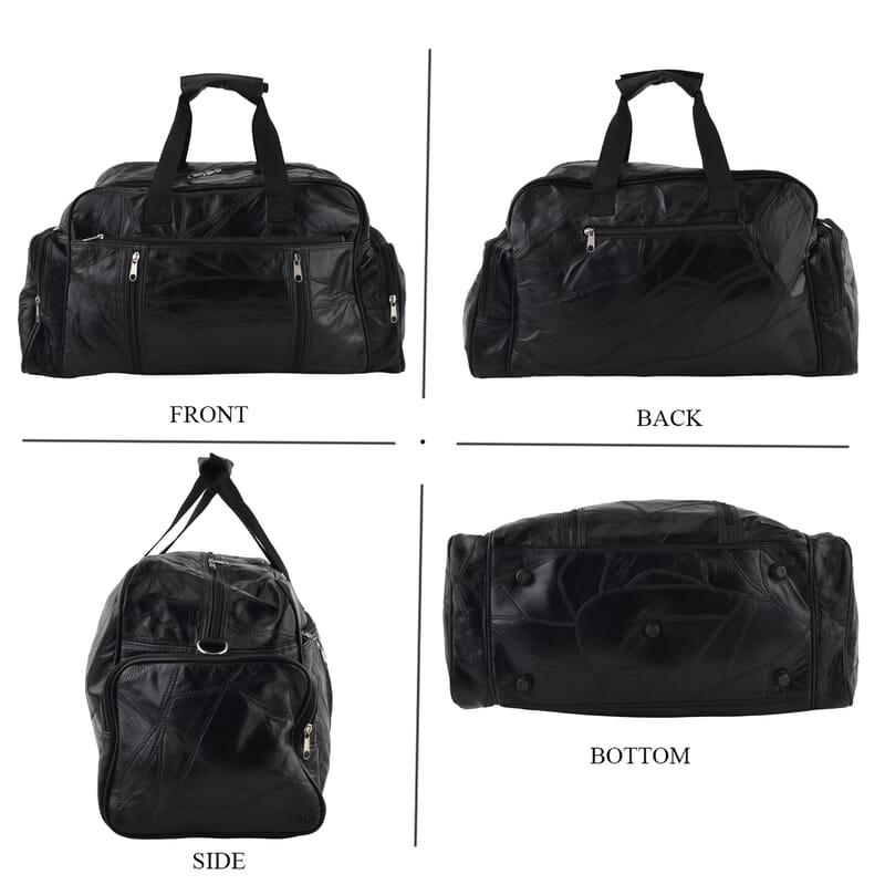 La Marey Black Genuine Leather Crossbody Bag