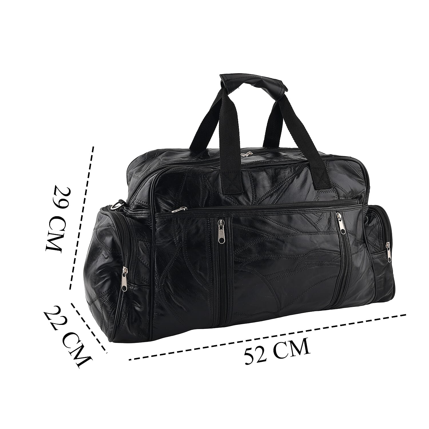 La Marey Black Genuine Leather Crossbody Bag