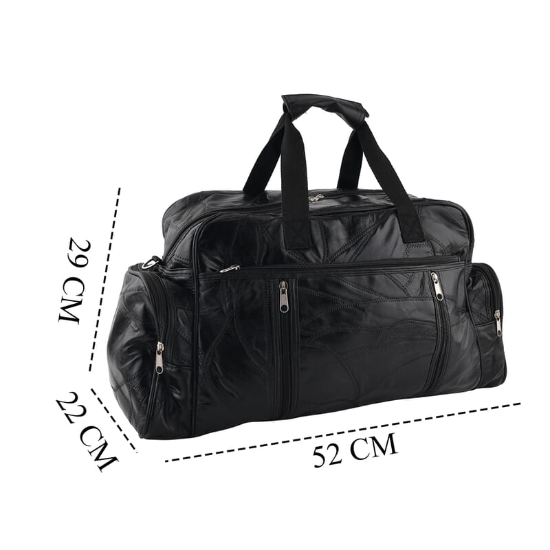 La Marey Black Genuine Leather Crossbody Bag