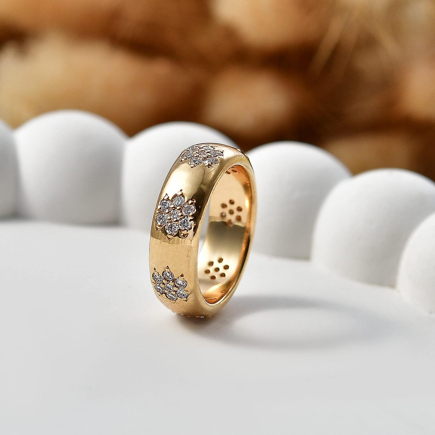 Lab Grown Diamond E-F VS 0.50 ctw Band Ring in 18K Yellow Gold (Size 3.0) 5.50 Grams